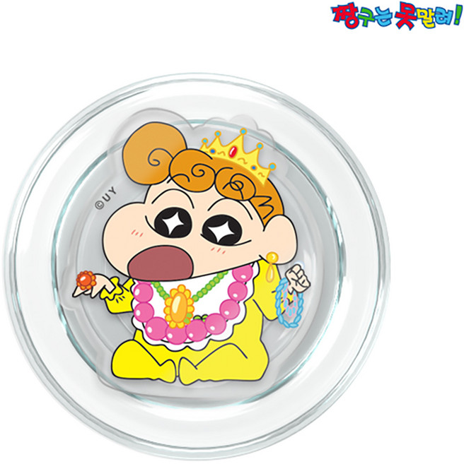 짱구는못말려 짱구 맥세이프 그립 톡 아크릴 스마트 거치대, 1개, 짱아공주-반짝반짝짱아