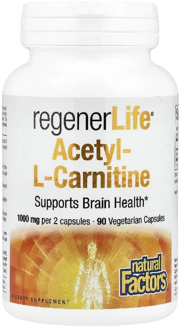 내추럴팩터스 아세틸엘카르니틴 RegenerLife Acetyl L Carnitine 90정, 1개 - 쿠팡