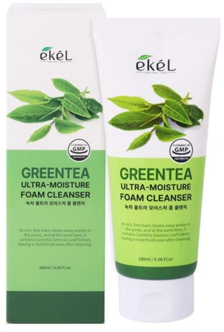 이켈 울트라 모이스처 폼클렌저 180ml 녹차 /클렌징폼, 1개 - 쿠팡