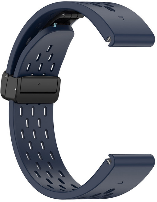 Garmin Fenix 6/6S/6X/5X/5S Plus 磁吸洞洞快拆錶帶, 午夜藍,20mm, 1個