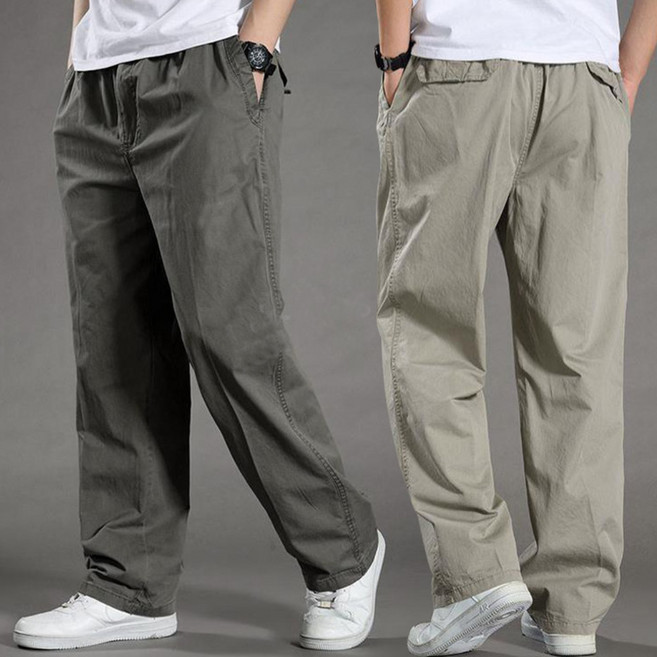 아웃사이즈 OA226 빅사이즈 허리밴딩 플러스 오버올 빅사이즈 남성 바지 통 팬츠