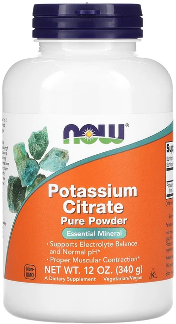 NOW Foods 구연산칼륨 순수 분말 340g(12oz), NOWFoods구연산칼륨순수분말340g12oz, 340g, 1개 - 쿠팡