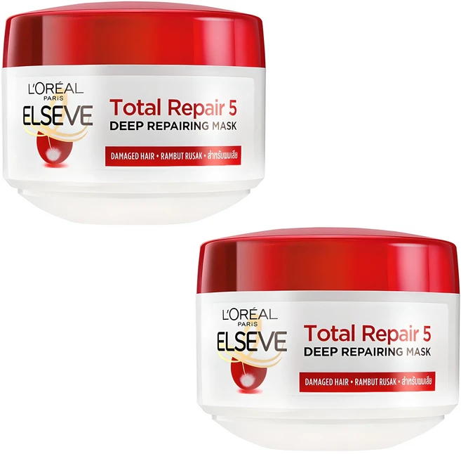 로레알파리 토탈 리페어 5 리페어링 헤어마스크, 2개, 200ml - 쿠팡