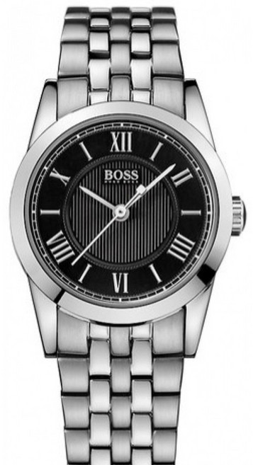 Hugo Boss 黑色簡約流線時尚女錶 H1502282