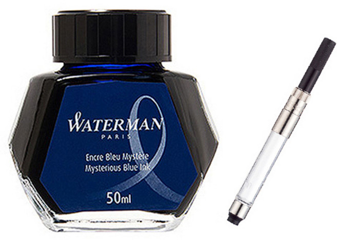 워터맨 병잉크 컨버터 세트 50ml, 블루블랙, 1개