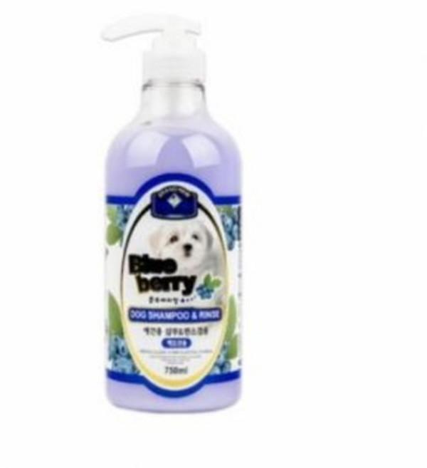 벨버드 블루베리 반려견 샴푸 & 린스 겸용, 750ml, 1개