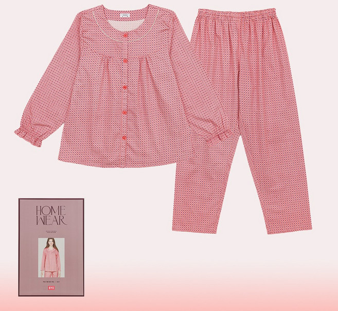 비와이씨 여성 소프트 터치 순면 잠옷 상하 세트 NCG2166