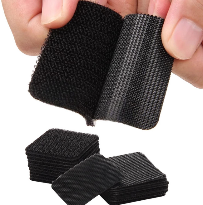 나이니크 벨크로 테이프 찍찍이 초강력 사각 양면 테이프, 10개