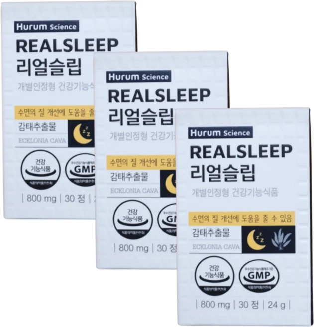 휴럼 리얼슬립 디엑콜 감태추출물, 24g, 3개 - 쿠팡