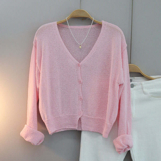 달콩 여성 박스핏 루즈핏 여름데일리브이넥가디건