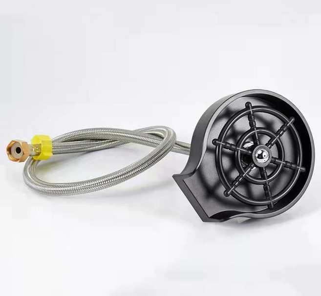 고압 컵 세척기 자동 업소용 카페 가정용 식당, 1개, 블랙