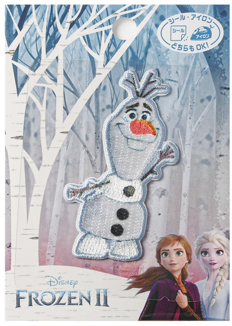 Disney 冰雪奇緣雪寶刺繡燙布貼, 1個, 白色