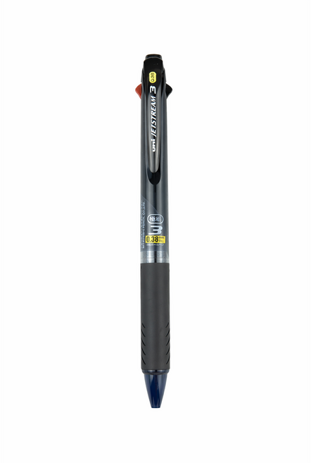 제트스트림 3색 펜 0.38mm SXE3-400-38, 블랙, 1개