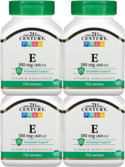 2+2 21st Century 비타민 E 180mg 110정, 4개