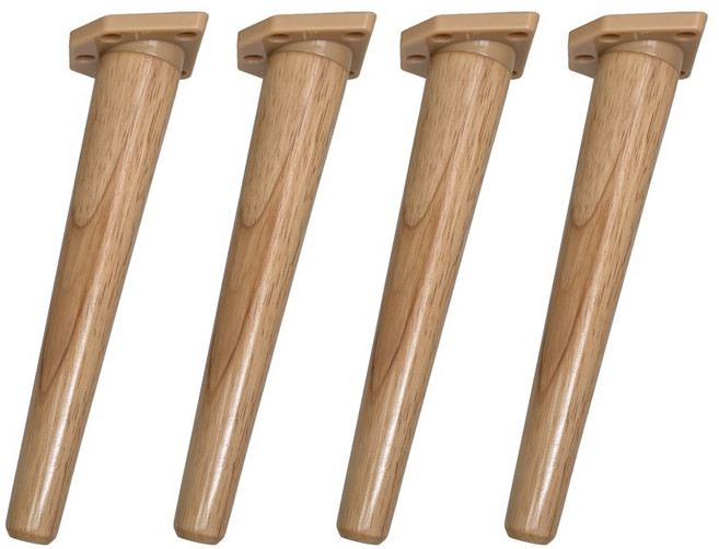 원목 테이블 식탁다리 책상다리 300mm, 4개, 네추럴