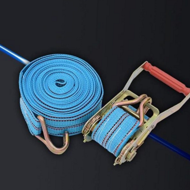 화물 고정 라쳇 벨트와 장갑 세트 화물바 깔깔이바, 1개, 블루 SET