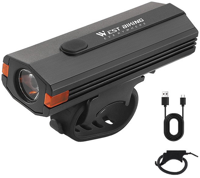 시그니처베이지 자전거 라이트 전조등 후레쉬 YPZ407, 블랙, 1개