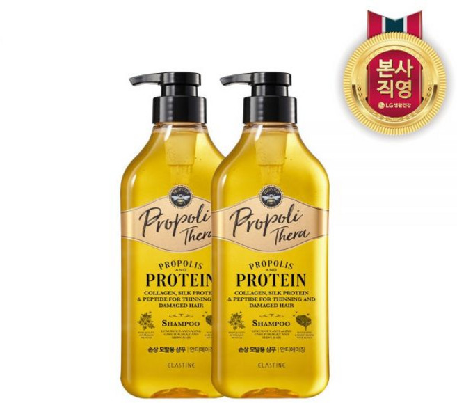 [고영양/손상된모발용]엘라스틴 프로폴리테라 샴푸 500ml 2개