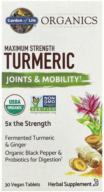 Garden Life 강황 맥시멈 스트렝스 비건 정제 30정, 1개 - 쿠팡