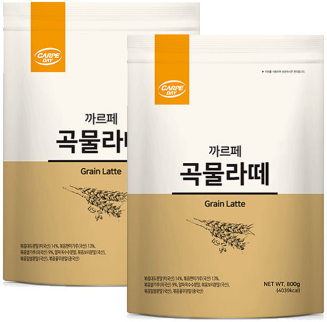 까르페 곡물라떼 파우더 800g 2개세트, 2개, 2개
