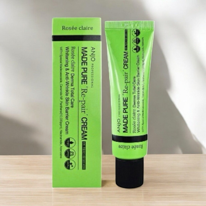 ANJO MADE PURE 'Re-pair' CREAM 積雪草泛醇修復霜, 1個, 積雪草泛醇全能修復小綠霜 50ml
