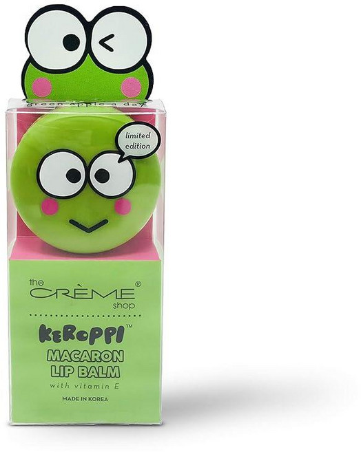 The Crème Shop x Sanrio 헬로 키티 마카롱 립밤 케로피 그린 애플호환 어 데이 한국 귀여운 향 포켓 휴대용 진정 고급 머스트 해브 240336