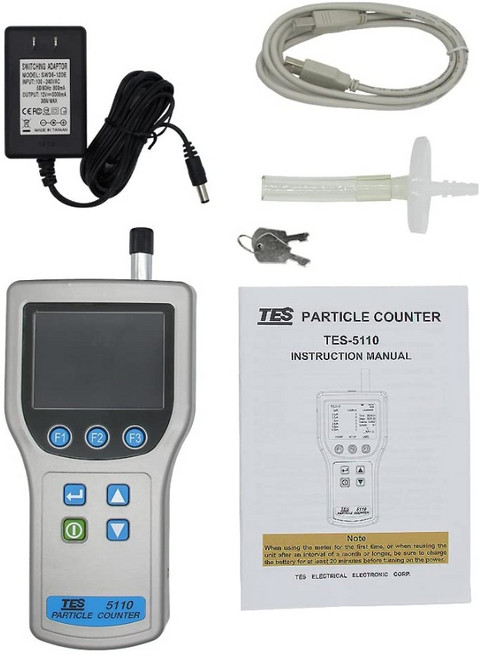 (4시 이전 주문 당일발송)파티클카운터 분진측정기 미세먼지측정기 TES-5200, 2개