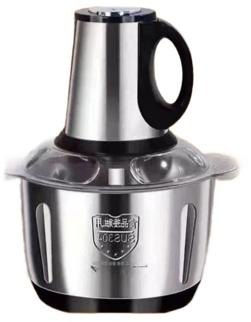 대형 믹서 푸드프로세서 다지는기계 저소음 상업용, 6L 스테인리스 1500W 1세트, 기본 색상