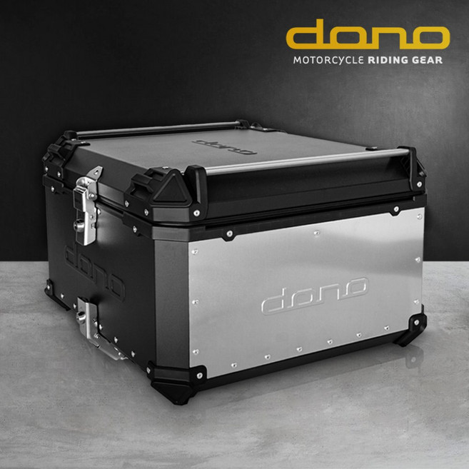 도노 2025 알루미늄 오토바이 탑박스 슈퍼커브 화이트 외 45 55 65 85 100L, 알루미늄실버블랙