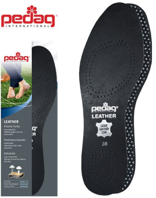 페닥 독일 명품 기능성 깔창 레더 블랙, 1개