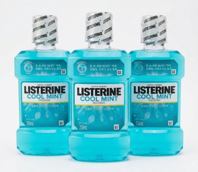 리스테린 쿨민트 구강청결제, 250ml, 본품, 3개