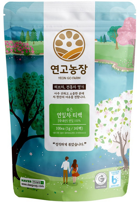 연고농장 볶은 연잎차 삼각티백, 100개입, 1개, 1g