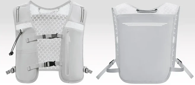 반센트 초경량 트레일 러닝 조끼 베스트아웃도어 백팩 마라톤, 그레이, 1개