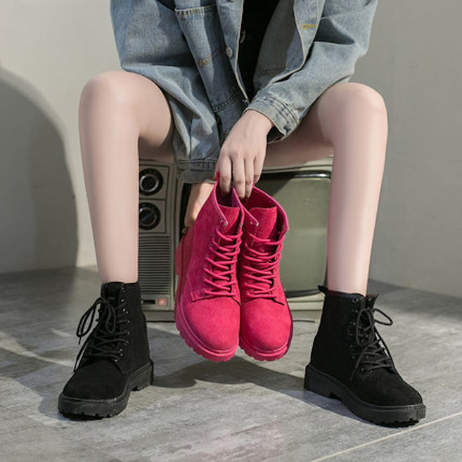 ridh74 심플 캐주얼 데일리 스웨이드 플랫 여자워커