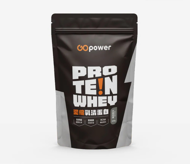 GOPower 果果能量濃縮乳清蛋白飲 芝麻拿鐵 口味 方便攜帶 隨時補充能量 維持活力充沛, 500g, 1包