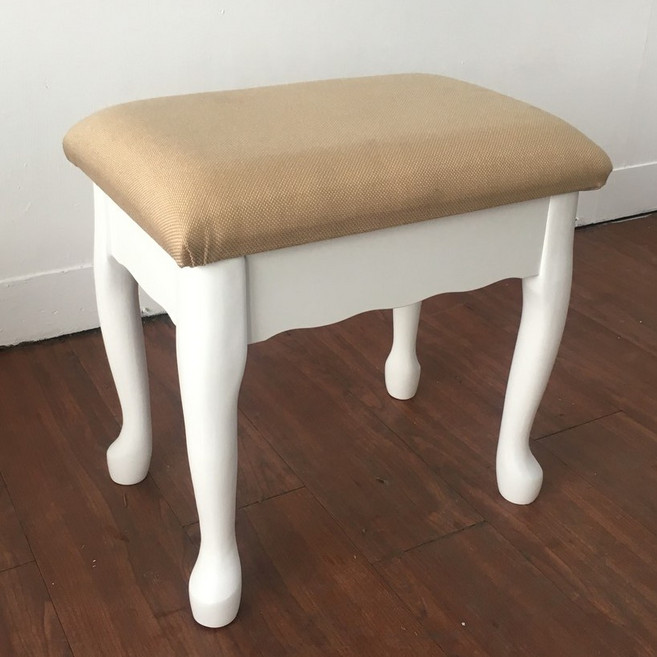 公主風古典化妝椅 美甲椅 書桌椅 鋼琴椅 電腦椅 客房椅 台灣製, 1個, 公主椅�-灰色布(無掀蓋）