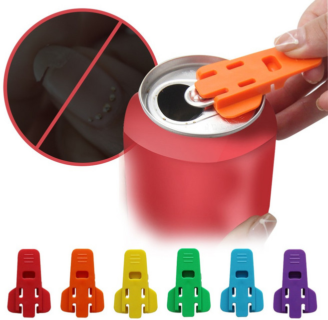 양뜨 이지 캔따개 캔오프너 6개입 (빨강 주황 노랑 초록 파랑 보라), 혼합색상, 6개