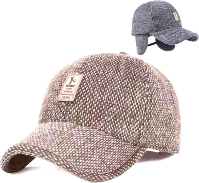 위네스 귀달이 방한용 파크골프모자, 1개, 브라운