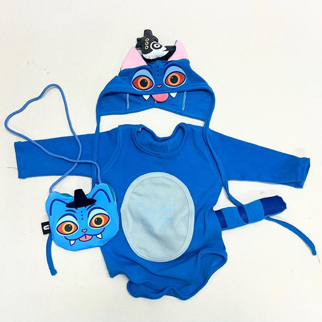 더피코스튬 아기 호랑이슈트 유아 할로윈 케데헌 아동상하복 상하세트 촬영 소품