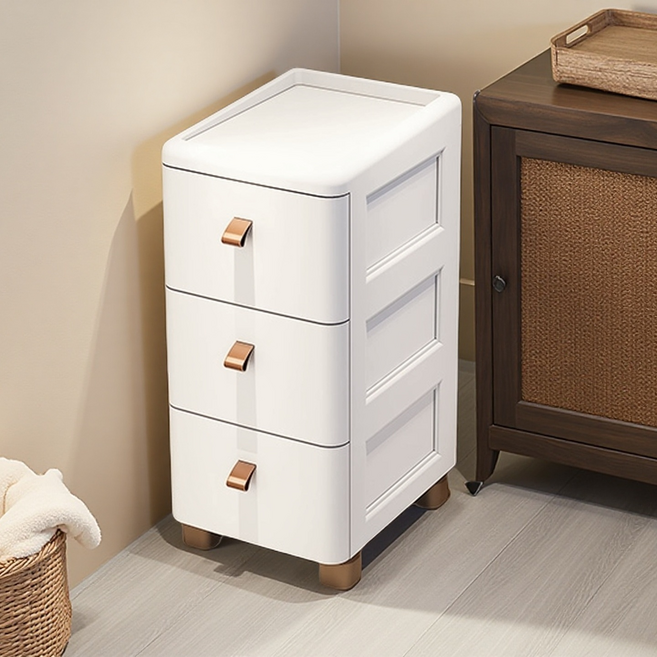 다용도 틈새수납장 폭좁은 슬림 수납장 침대 선반 협탁 냉장고 쇼파 미니 틈새장, 3단