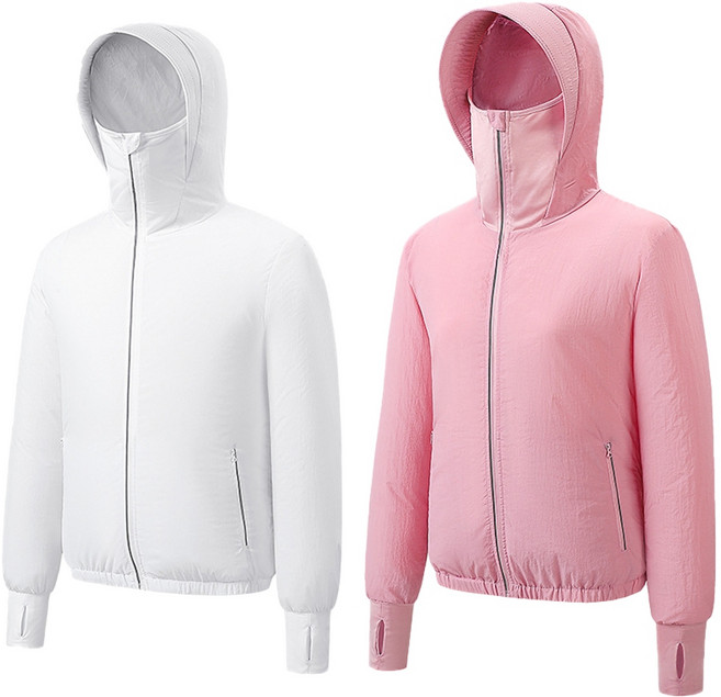 C&C 智能控溫冷氣涼感防曬外套 (粉/白) 四種尺寸可選