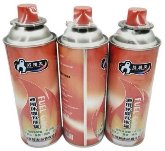 好朋友 卡式爐專用瓦斯罐 3罐一組 (含稅附發票) 台灣製造, 1個
