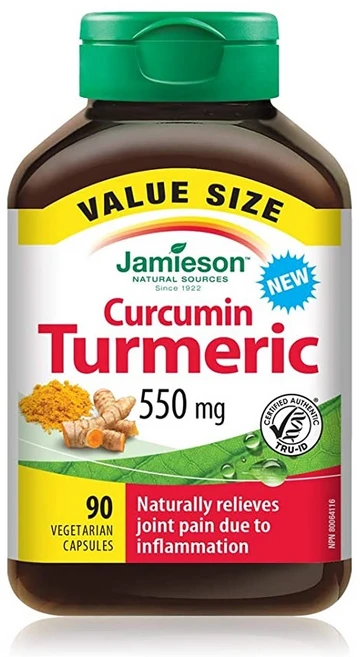 자메이슨 커큐민 터메릭 550mg Jamieson Curcumin Turmeric 550mg 90정, 1개 - 쿠팡