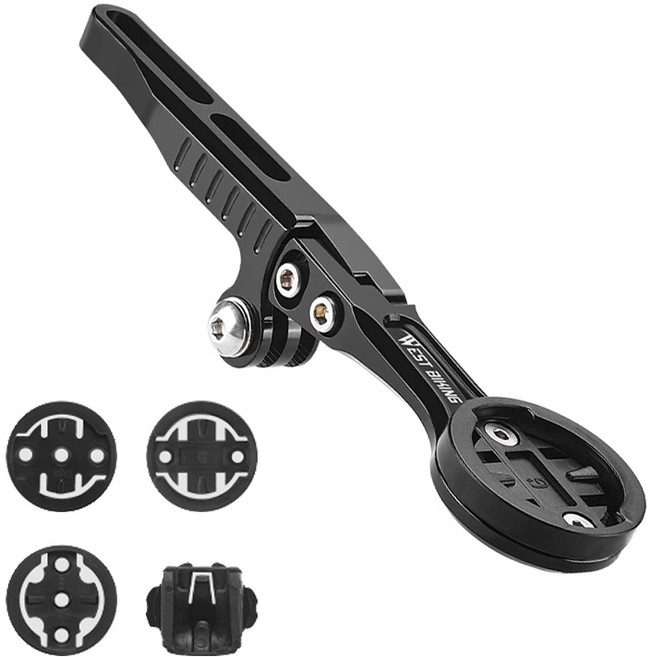 시그니처베이지 로드 자전거 일체형 핸들바 전용 가민 고프로 멀티 스템 마운트 YPZ356, 1개, 블랙