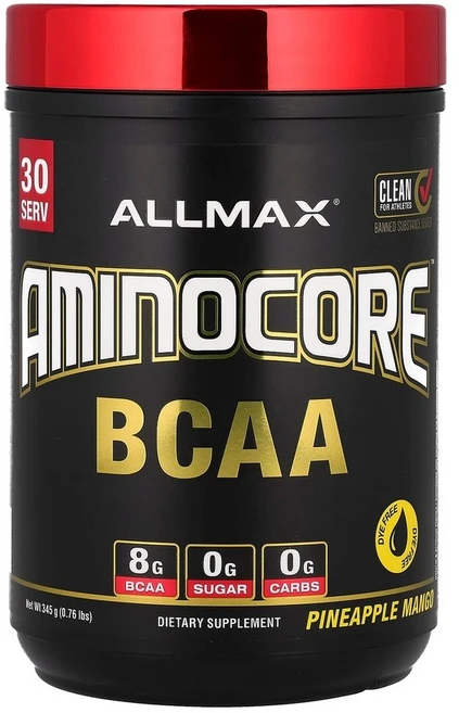 올맥스 BCAA 분말 아미노코어 파인애플망고맛 345g 파우더 분지사슬아미노산, 1개 - 쿠팡