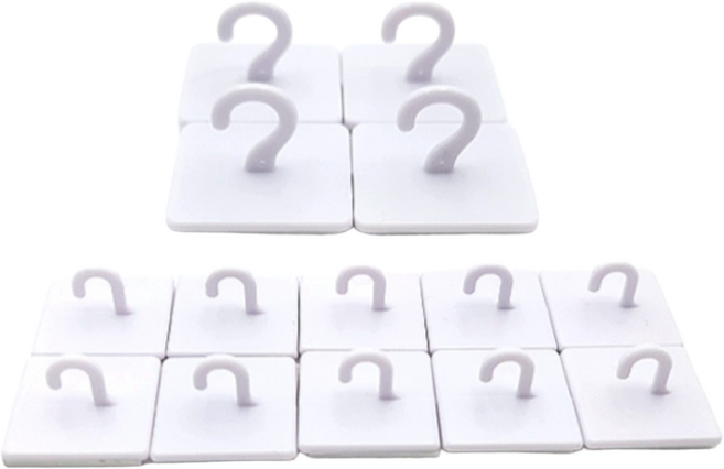 천정 부착용 고리 모자걸이 접착후크걸이 소품걸이접착식후크 후크옷걸이, 흰색 소형, 10개