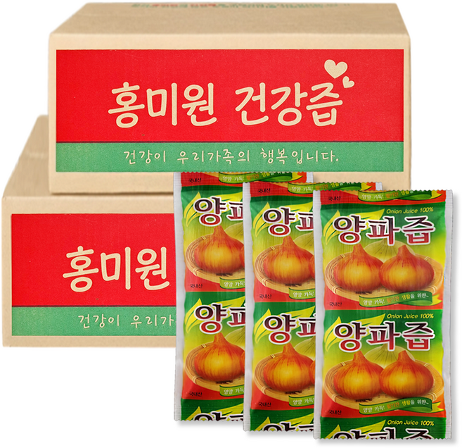 [홍미원] 순수 양파즙 (무안양파로 뿌리와 껍질까지 진하게 달임), 100개, 100ml