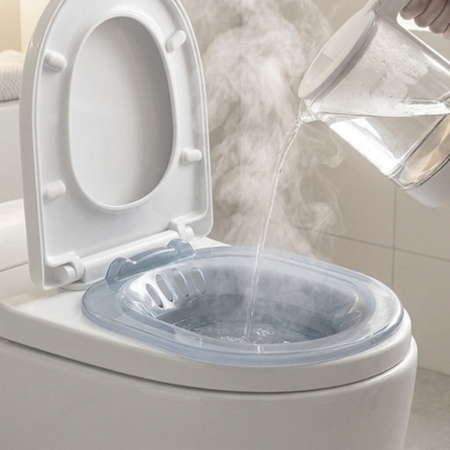모타모타 가정용 임산부 변기 좌욕기, 클리어블루, 1개