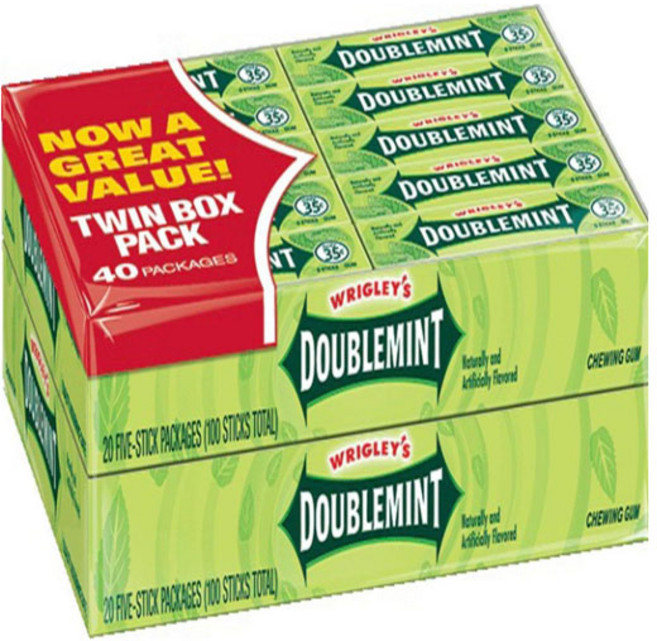 WRIGLEY'S 더블민트 껌 40개입, 1개