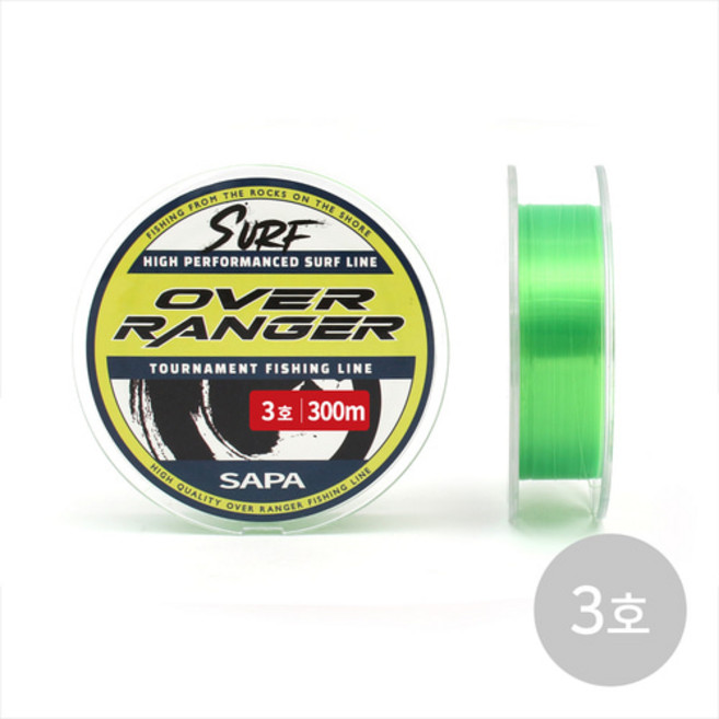 오버레인저 원투전용라인 300m 형광그린 나일론줄, 단일옵션, 1개